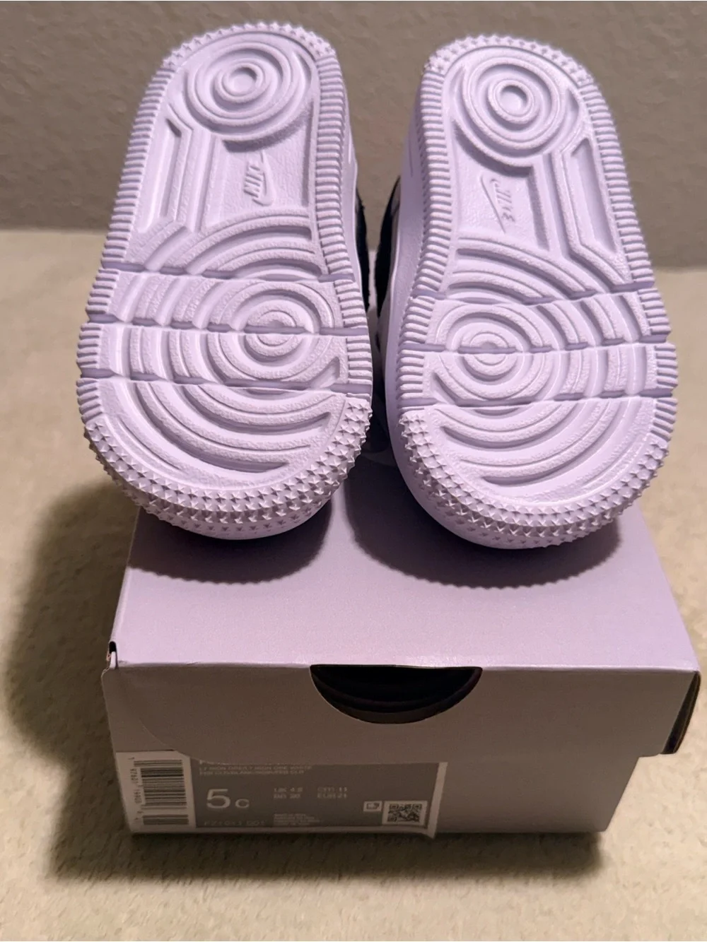 Nike Air Force 1 Low Easyon LV8 1 (TD) “Lt Iron Ore-White” Size 5C NWB #95